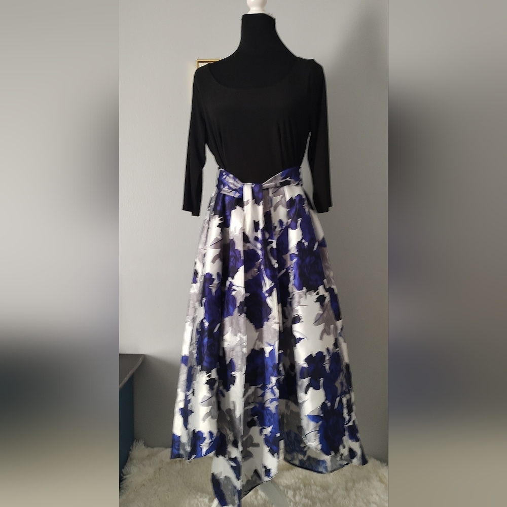 Party Dress R&M Richard Women High Low Floral Size 12 New Out Tags Style A-Line